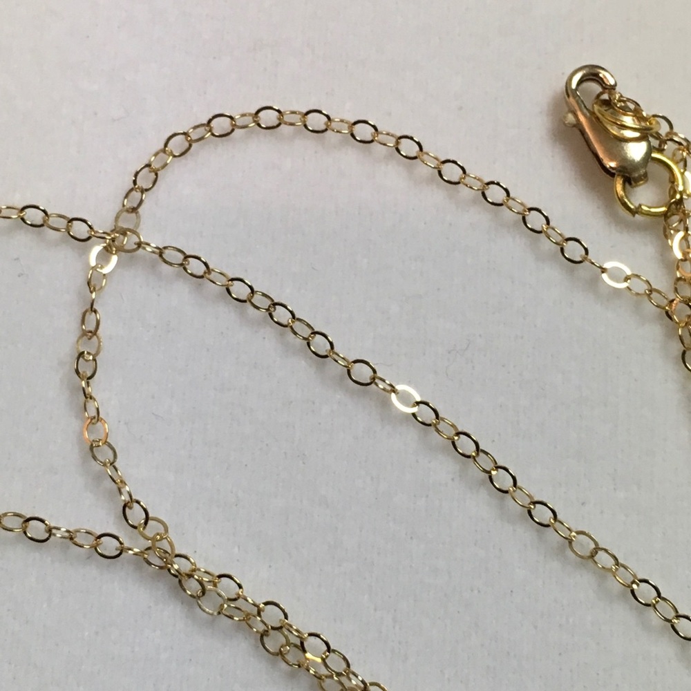 14k Gold Filled Necklace W/ Single Morganite Bead - Picture 7 of 8